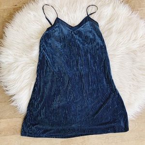 Candies || Navy Velvet Slip Dress
